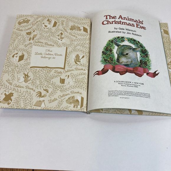 The Animals' Christmas Eve (456-9) | Little Golden Book | VINTAGE 1977 - Picture 3 of 6